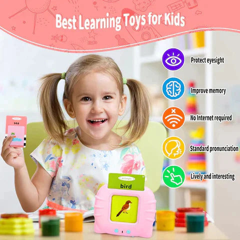Talking Flash Cards Educational Toy | Early Education Learning Device | Flash Cards reader for Age 2 3 4 5 for kids boys and girl